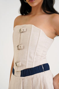 Linen Blend Corset