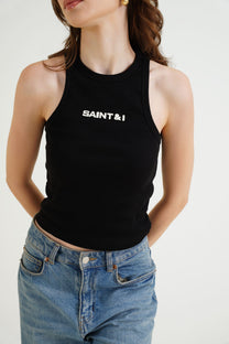 Black Ribbed Top