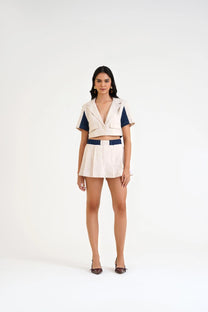 Linen Crop Blazer